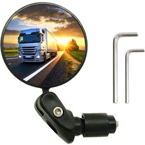 NWT Adjustable Rear View Mirrors for Handlebar End Acrylic Convex Round